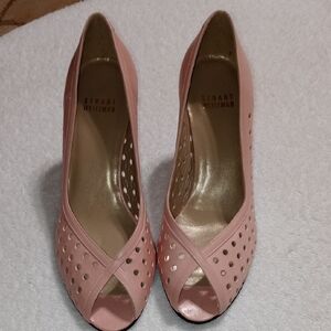 Stuart Weitzman Blush Pink Peep-Toe Heels Size 6